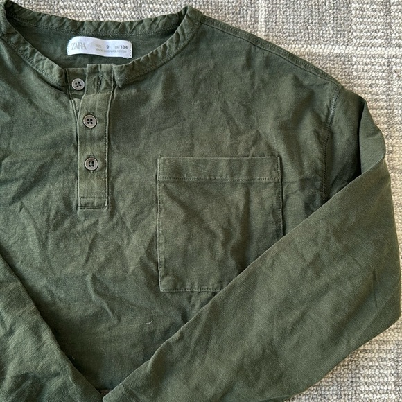 zara-shirts-tops-zara-boys-dark-green-henley-poshmark